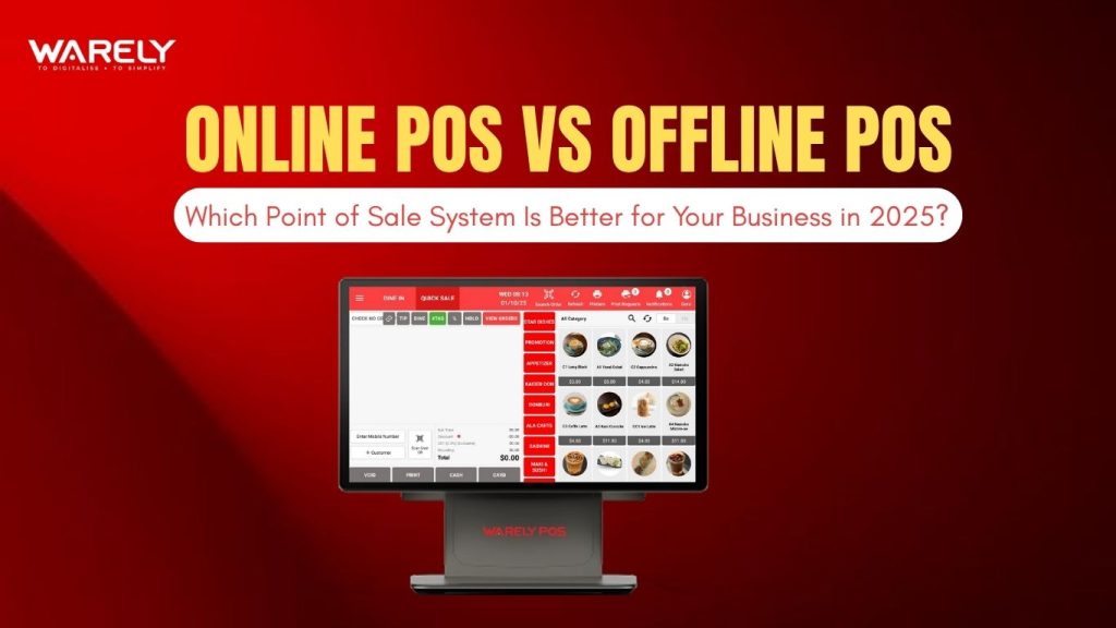 Online vs Offline POS system comparison 2025 banner