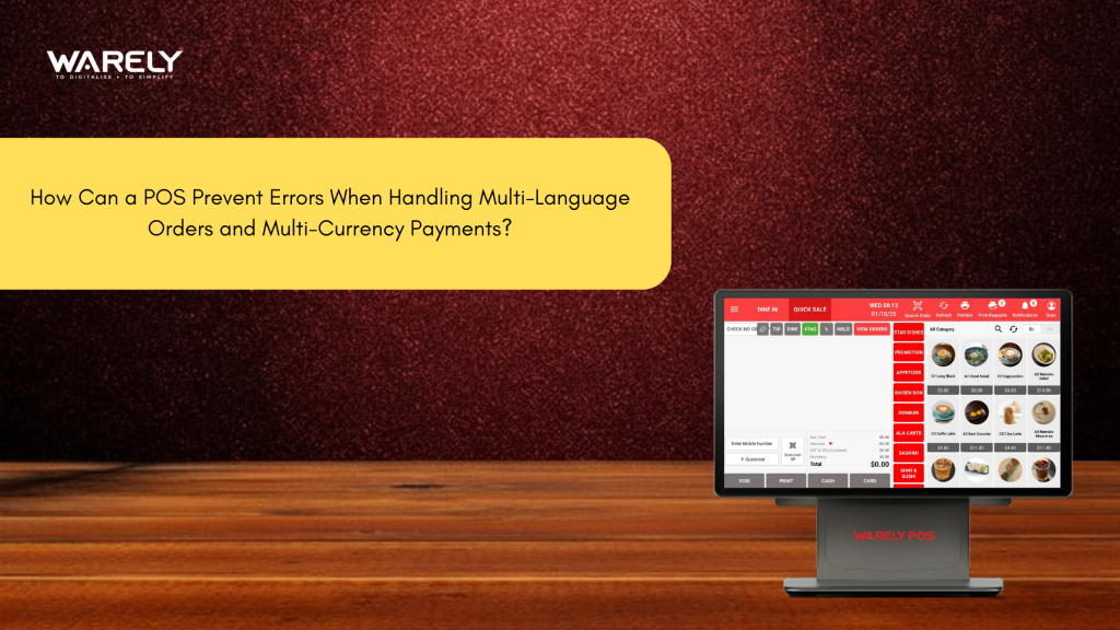 POS system supporting multi-language orders and multi-currency payments