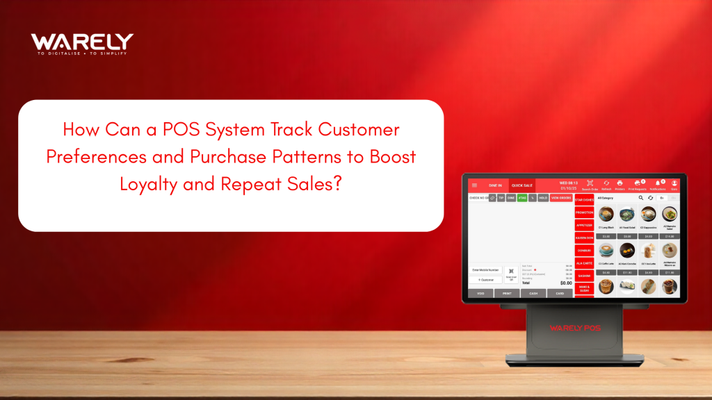 POS dashboard analyzing customer preferences and purchase patterns to improve loyalty and repeat sales