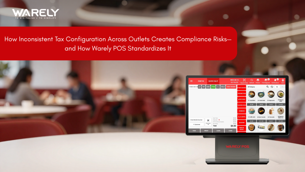Multi-outlet retail business using Warely POS to standardize GST and tax configuration across branches