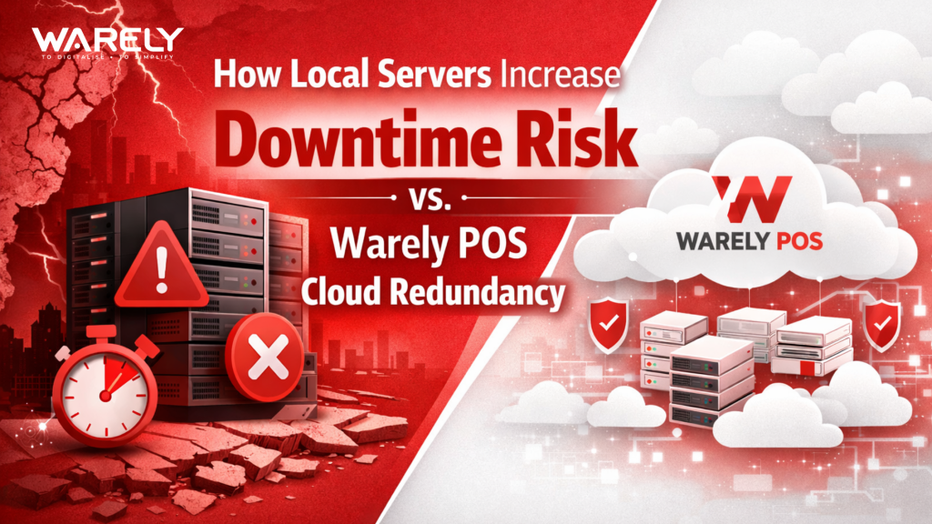 Local POS server failure compared to Warely POS cloud redundancy